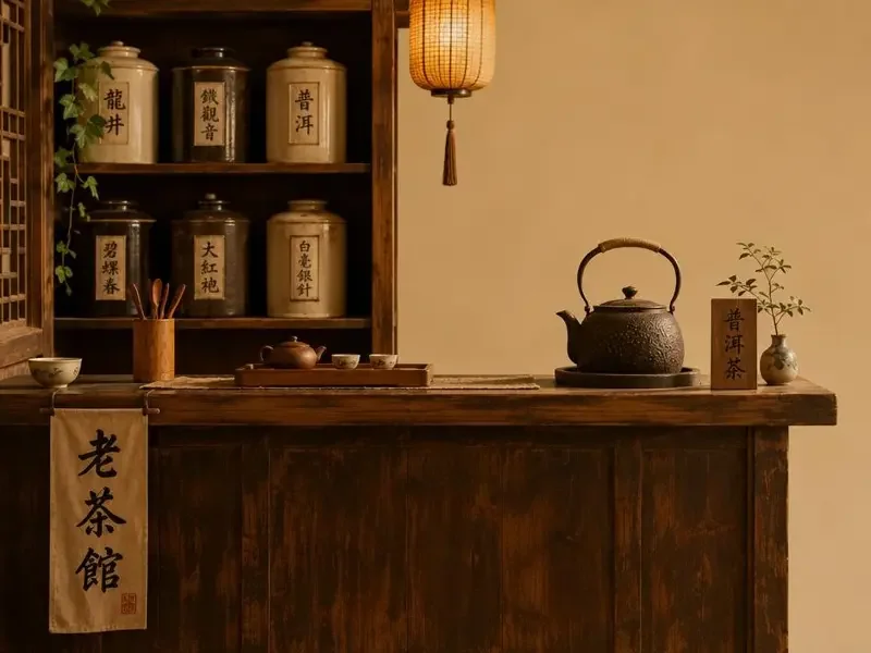 黄豆短剧合作茶社「老茶铺」老城区实景